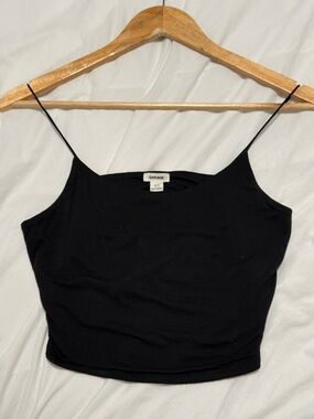 Garage Black Spaghetti Strap Crop Cami